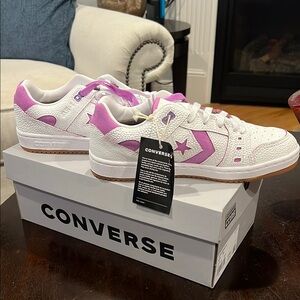 Converse White and Pink Sneakers